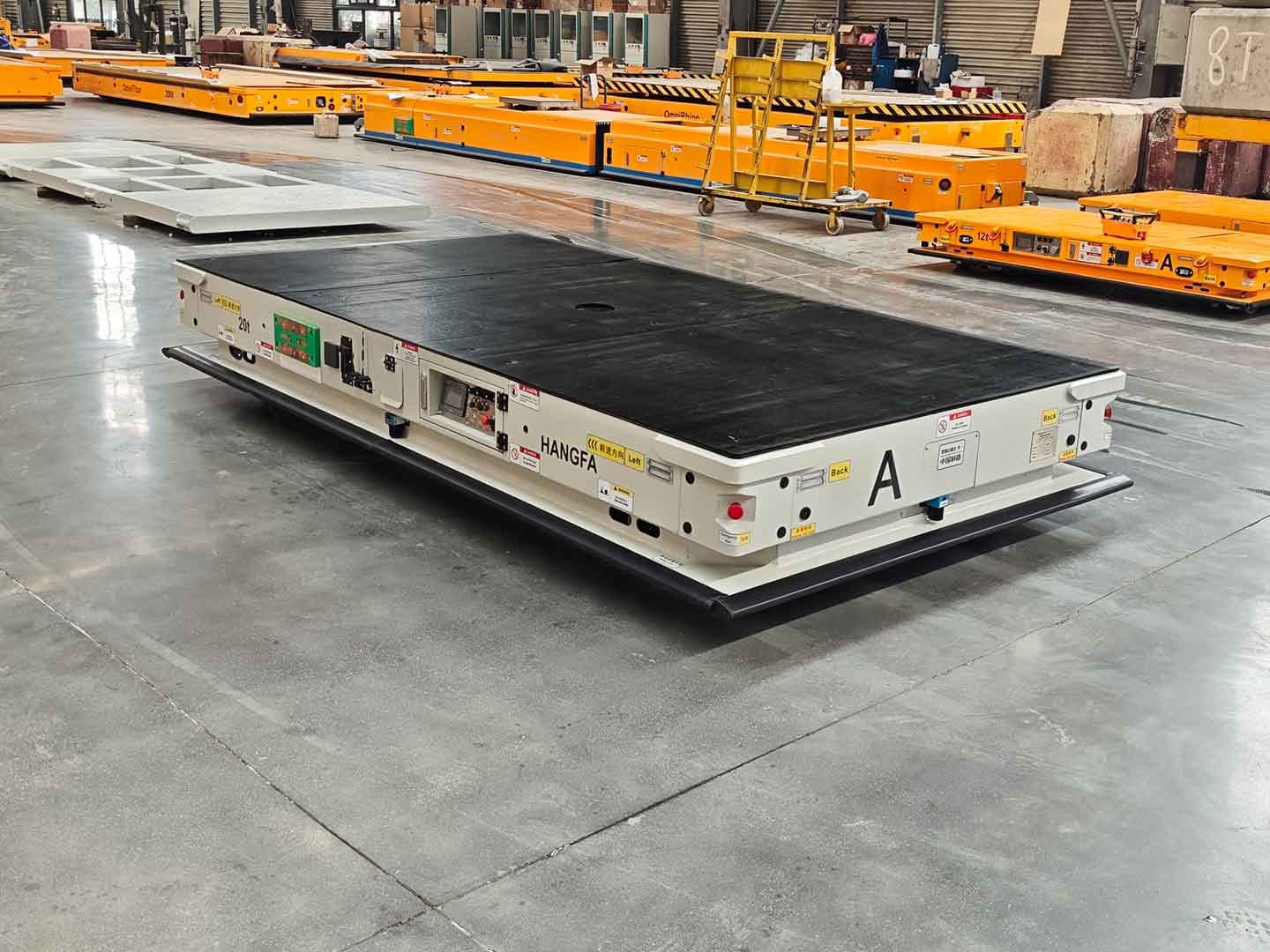 20t双车联动AGV应用于转运部件-1
